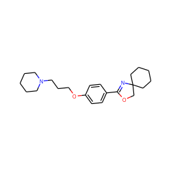 c1cc(C2=NC3(CCCCC3)CO2)ccc1OCCCN1CCCCC1 ZINC000118001829