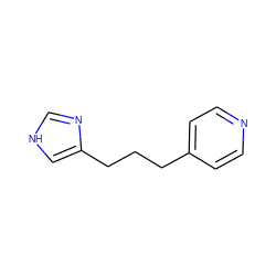 c1cc(CCCc2c[nH]cn2)ccn1 ZINC000013560689