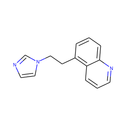 c1cc(CCn2ccnc2)c2cccnc2c1 ZINC000013808193