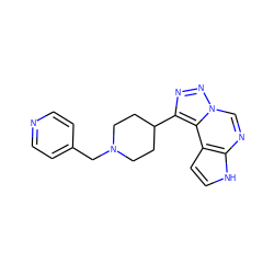 c1cc(CN2CCC(c3nnn4cnc5[nH]ccc5c34)CC2)ccn1 ZINC001772651979