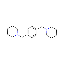 c1cc(CN2CCCCC2)ccc1CN1CCCCC1 ZINC000005634146