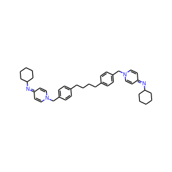 c1cc(Cn2ccc(=NC3CCCCC3)cc2)ccc1CCCCc1ccc(Cn2ccc(=NC3CCCCC3)cc2)cc1 ZINC000169724813