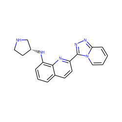 c1cc(N[C@@H]2CCNC2)c2nc(-c3nnc4ccccn34)ccc2c1 ZINC000096174949