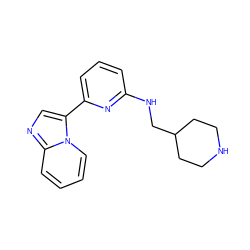 c1cc(NCC2CCNCC2)nc(-c2cnc3ccccn23)c1 ZINC000029043946