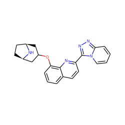 c1cc(OC2C[C@@H]3CC[C@H](C2)N3)c2nc(-c3nnc4ccccn34)ccc2c1 ZINC000117662223