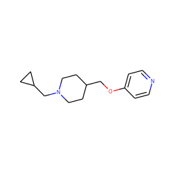 c1cc(OCC2CCN(CC3CC3)CC2)ccn1 ZINC000013730186