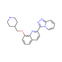 c1cc(OCC2CCNCC2)c2nc(-c3nnc4ccccn34)ccc2c1 ZINC000117655472