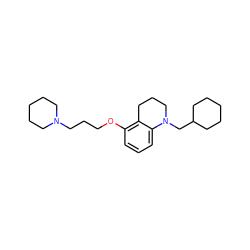 c1cc(OCCCN2CCCCC2)c2c(c1)N(CC1CCCCC1)CCC2 ZINC000034065917