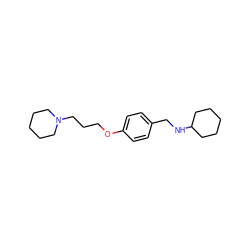 c1cc(OCCCN2CCCCC2)ccc1CNC1CCCCC1 ZINC000013526546