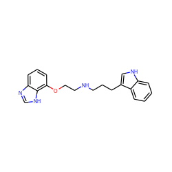 c1cc(OCCNCCCc2c[nH]c3ccccc23)c2[nH]cnc2c1 ZINC000003923590