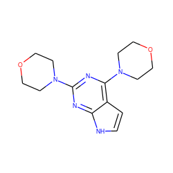 c1cc2c(N3CCOCC3)nc(N3CCOCC3)nc2[nH]1 ZINC000143966715