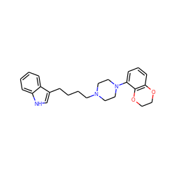 c1cc2c(c(N3CCN(CCCCc4c[nH]c5ccccc45)CC3)c1)OCCO2 ZINC000013674811