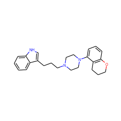 c1cc2c(c(N3CCN(CCCc4c[nH]c5ccccc45)CC3)c1)CCCO2 ZINC000013674836