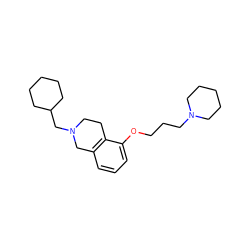 c1cc2c(c(OCCCN3CCCCC3)c1)CCN(CC1CCCCC1)C2 ZINC000036188060