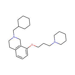 c1cc2c(c(OCCCN3CCCCC3)c1)CN(CC1CCCCC1)CC2 ZINC000036188056