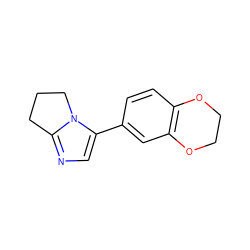 c1cc2c(cc1-c1cnc3n1CCC3)OCCO2 ZINC000004005199