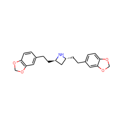 c1cc2c(cc1CC[C@@H]1C[C@@H](CCc3ccc4c(c3)OCO4)N1)OCO2 ZINC000096285970