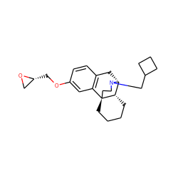 c1cc2c(cc1OC[C@@H]1CO1)[C@@]13CCCC[C@H]1[C@@H](C2)N(CC1CCC1)CC3 ZINC000049785803