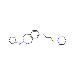 c1cc2c(cc1OCCCN1CCCCC1)CCN(C[C@@H]1CCCO1)CC2 ZINC000038825716