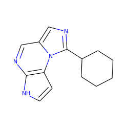 c1cc2c(ncc3cnc(C4CCCCC4)n32)[nH]1 ZINC000095583856