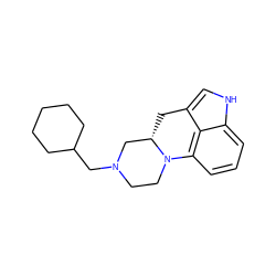 c1cc2c3c(c[nH]c3c1)C[C@H]1CN(CC3CCCCC3)CCN21 ZINC000072315819