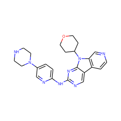 c1cc2c3cnc(Nc4ccc(N5CCNCC5)cn4)nc3n(C3CCOCC3)c2cn1 ZINC000117679479