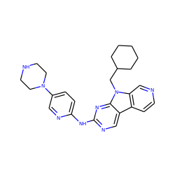 c1cc2c3cnc(Nc4ccc(N5CCNCC5)cn4)nc3n(CC3CCCCC3)c2cn1 ZINC000117678410