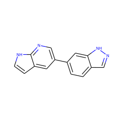 c1cc2cc(-c3ccc4cn[nH]c4c3)cnc2[nH]1 ZINC000063298526