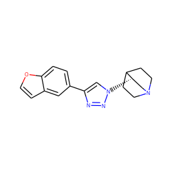 c1cc2cc(-c3cn([C@H]4CN5CCC4CC5)nn3)ccc2o1 ZINC000220726382