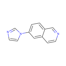 c1cc2cc(-n3ccnc3)ccc2cn1 ZINC000013808226