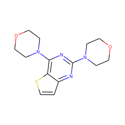 c1cc2nc(N3CCOCC3)nc(N3CCOCC3)c2s1 ZINC000206728790