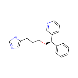 c1ccc([C@@H](OCCCc2cnc[nH]2)c2cccnc2)cc1 ZINC001772576202