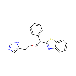 c1ccc([C@@H](OCCc2cnc[nH]2)c2nc3ccccc3s2)cc1 ZINC001772574488