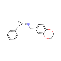 c1ccc([C@@H]2C[C@@H]2NCc2ccc3c(c2)OCCO3)cc1 ZINC000044423955