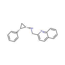 c1ccc([C@@H]2C[C@@H]2NCc2ccc3ccccc3n2)cc1 ZINC000044677337