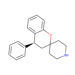 c1ccc([C@@H]2CC3(CCNCC3)Oc3ccccc32)cc1 ZINC000040972511