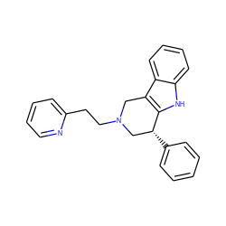 c1ccc([C@@H]2CN(CCc3ccccn3)Cc3c2[nH]c2ccccc32)cc1 ZINC000029489248