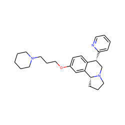 c1ccc([C@@H]2CN3CCC[C@@H]3c3cc(OCCCN4CCCCC4)ccc32)nc1 ZINC000028903462