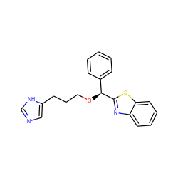 c1ccc([C@H](OCCCc2cnc[nH]2)c2nc3ccccc3s2)cc1 ZINC001772612604