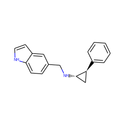 c1ccc([C@H]2C[C@@H]2NCc2ccc3[nH]ccc3c2)cc1 ZINC000113363566