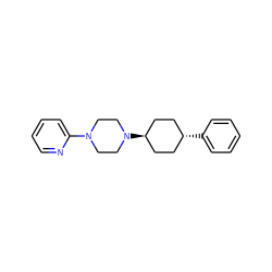 c1ccc([C@H]2CC[C@H](N3CCN(c4ccccn4)CC3)CC2)cc1 ZINC000100085682