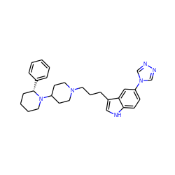 c1ccc([C@H]2CCCCN2C2CCN(CCCc3c[nH]c4ccc(-n5cnnc5)cc34)CC2)cc1 ZINC000013802564