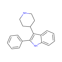 c1ccc(-c2[nH]c3ccccc3c2C2CCNCC2)cc1 ZINC000002580888