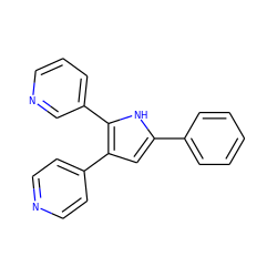 c1ccc(-c2cc(-c3ccncc3)c(-c3cccnc3)[nH]2)cc1 ZINC000003832128