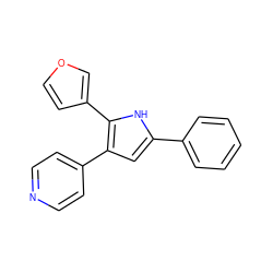 c1ccc(-c2cc(-c3ccncc3)c(-c3ccoc3)[nH]2)cc1 ZINC000003832170