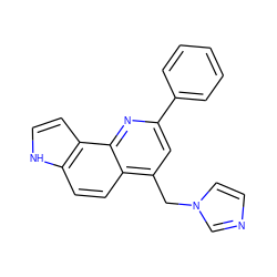 c1ccc(-c2cc(Cn3ccnc3)c3ccc4[nH]ccc4c3n2)cc1 ZINC000096286002