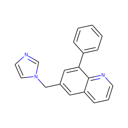 c1ccc(-c2cc(Cn3ccnc3)cc3cccnc23)cc1 ZINC000013814074