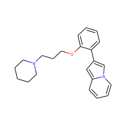 c1ccc(-c2cc3ccccn3c2)c(OCCCN2CCCCC2)c1 ZINC000001909666