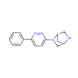 c1ccc(-c2ccc(N3C[C@@H]4C[C@H]3CN4)nn2)cc1 ZINC000000025855