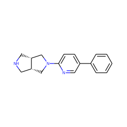 c1ccc(-c2ccc(N3C[C@@H]4CNC[C@@H]4C3)nc2)cc1 ZINC000034429521